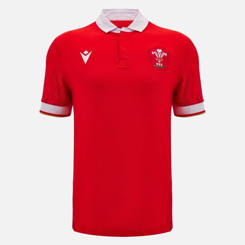 Macron Wales Rugby Katoenen Thuisshirt Heren