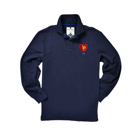 Black & Blue 1871 Frankrijk 1906 Rugby Shirt – Navy Kraag