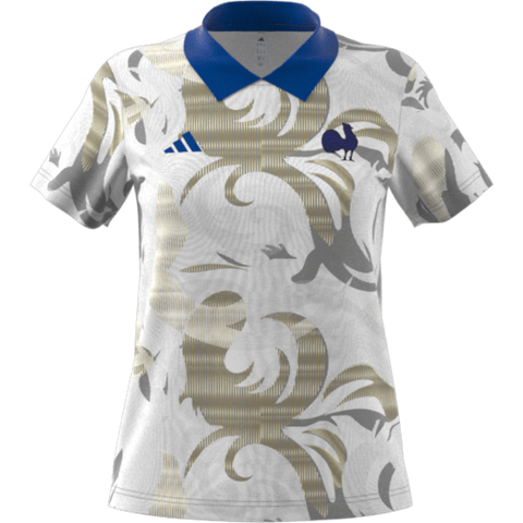 Adidas Frankrijk Rugby Pre-Match Shirt Dames RWC 2025