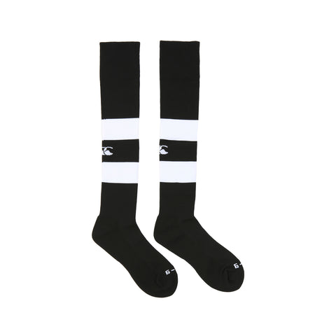 Canterbury Team Hooped Socks Zwart/wit Junior