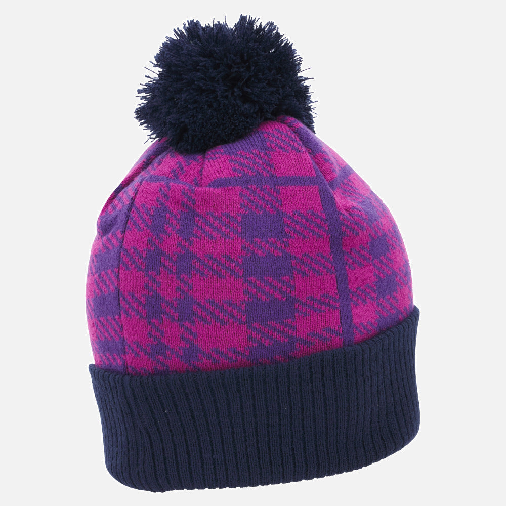 Macron Schotland Navy en Paars Pom Pom Beanie 2025/26