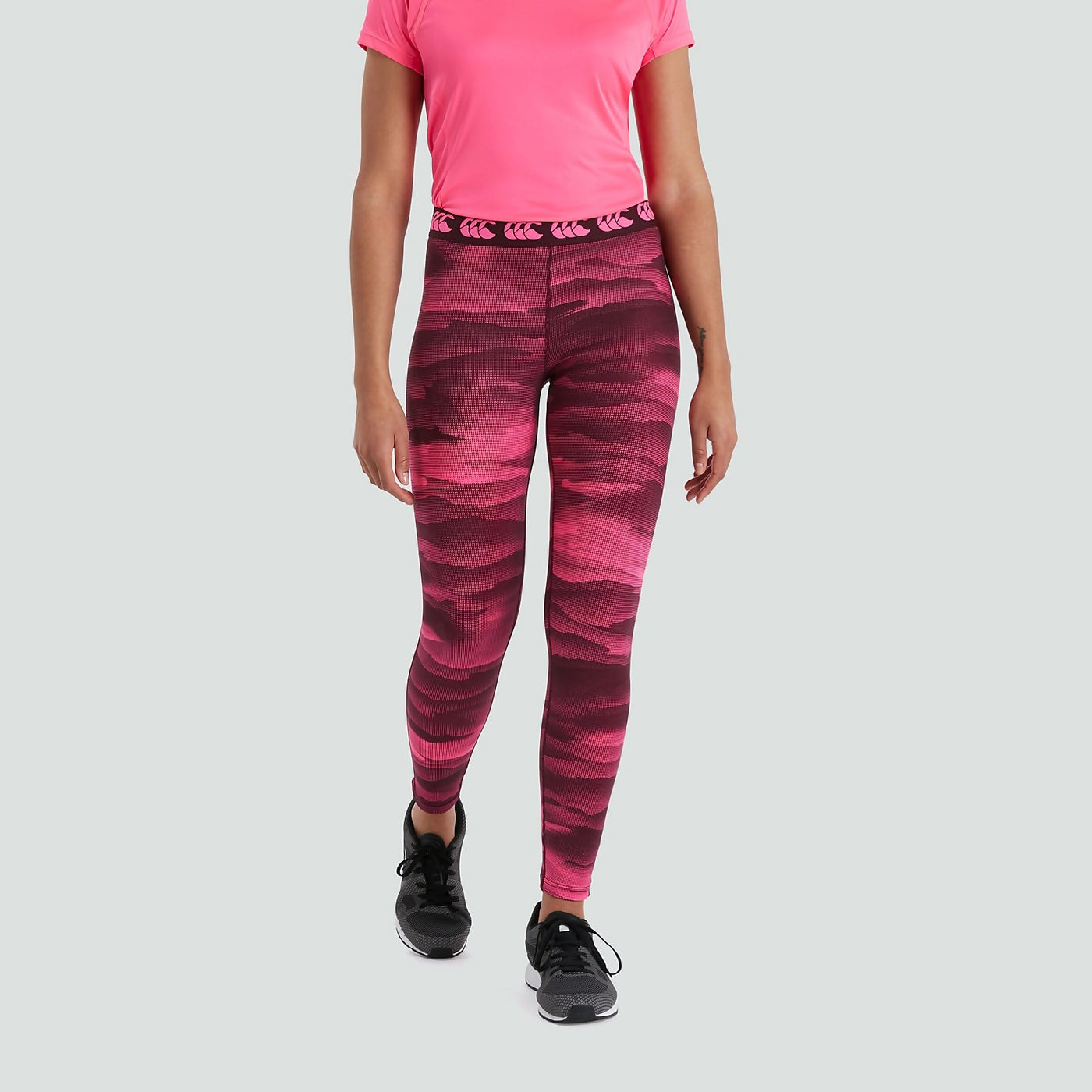 Women's VapoDri Printed FL Leggings Pink