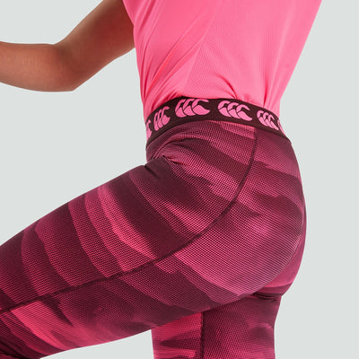 Dames VapoDri Printed FL Leggings Roze