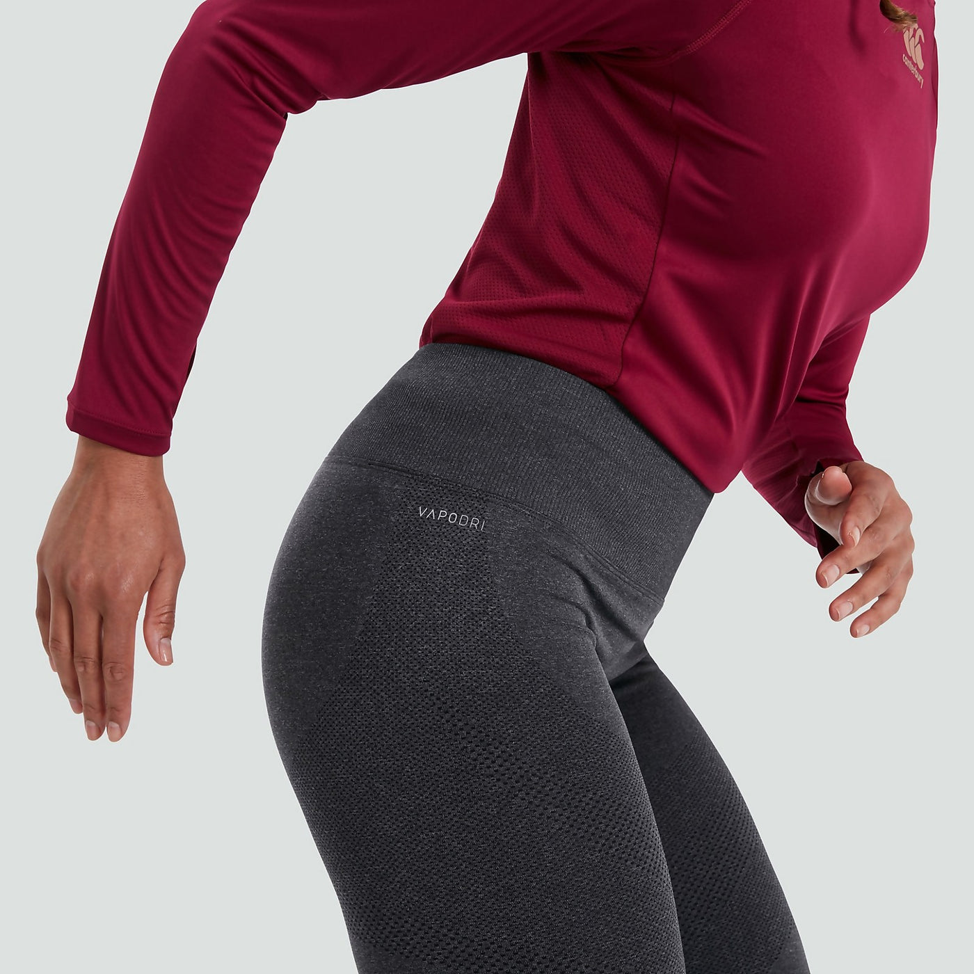 Dames Seamless Leggings Blackened/Marl Canterbury