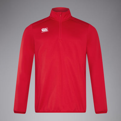 Canterbury Club 1/4 Rits Mid Layer Training Top Rood Heren