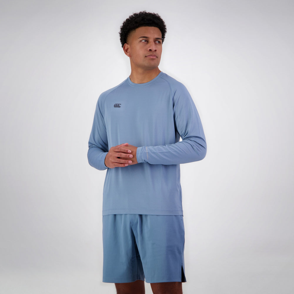 Canterbury Heren Tempo+ Longsleeve Training T-Shirt Blauw