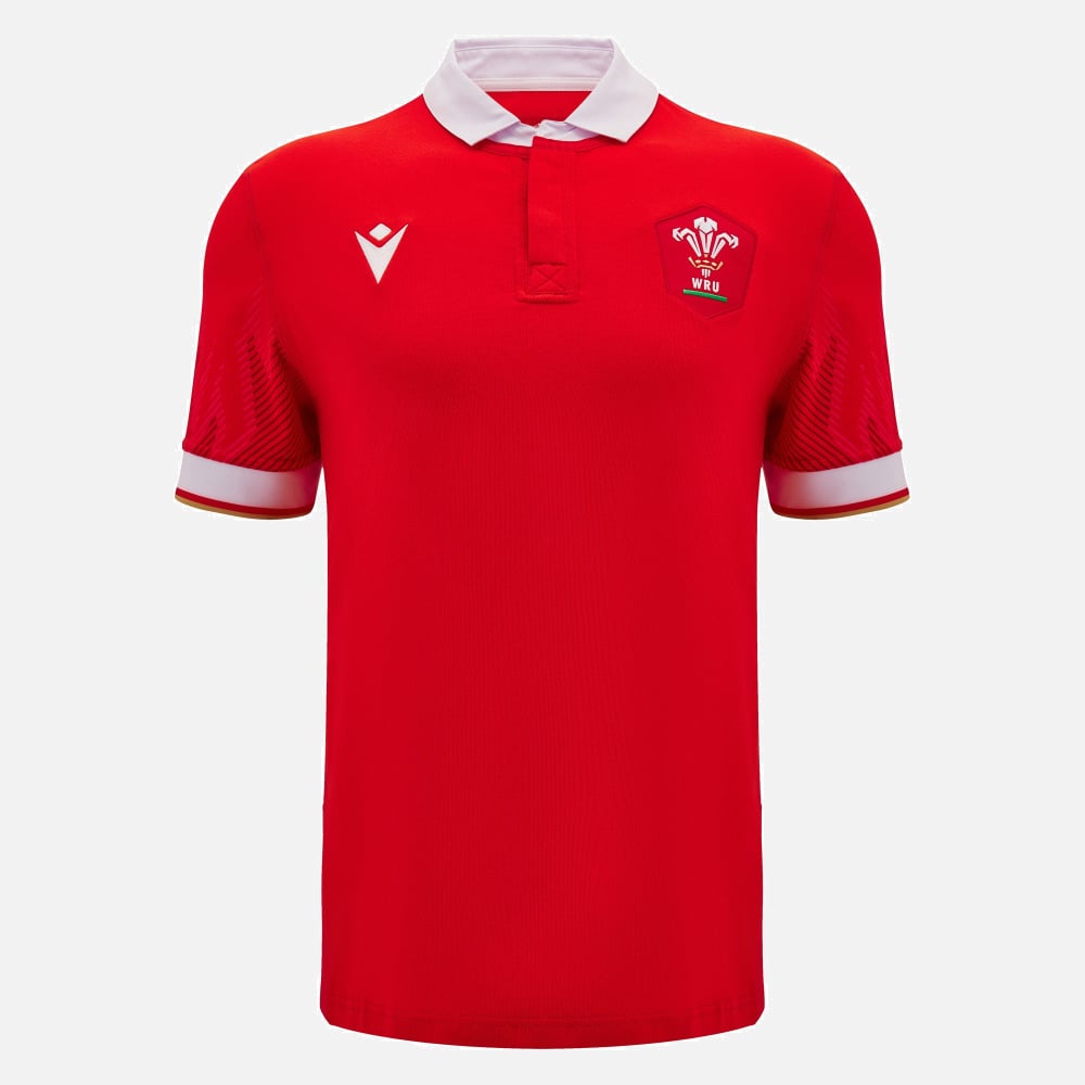 Macron Wales Rugby Katoenen Thuisshirt Heren