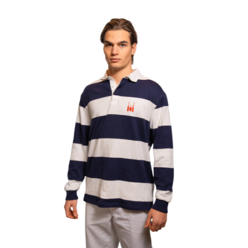 Rugby Culture Polo Navy Blue and White