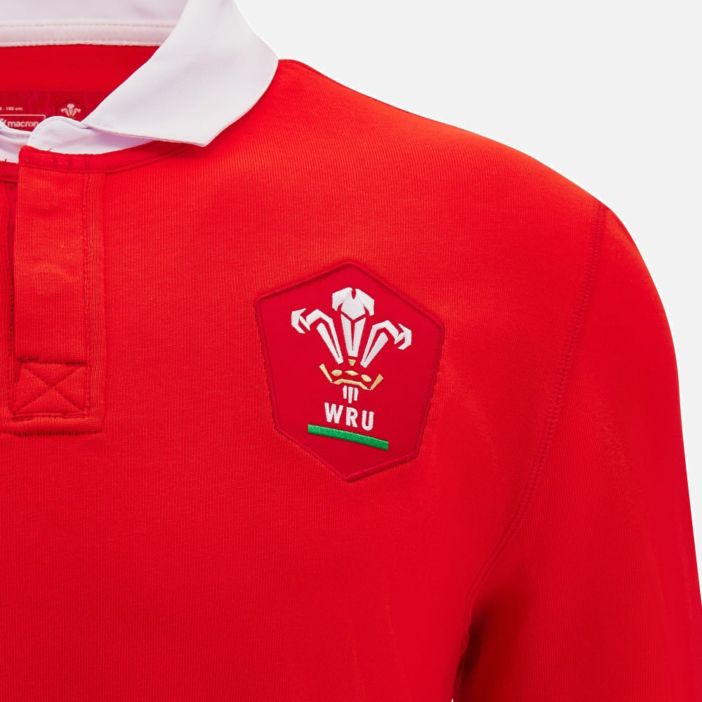 Wales Rugby Lange Mouwen Katoenen Thuisshirt Heren