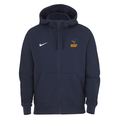 RC The Wasps Nike Heren Team Club Full Zip Hoodie Ft Navy