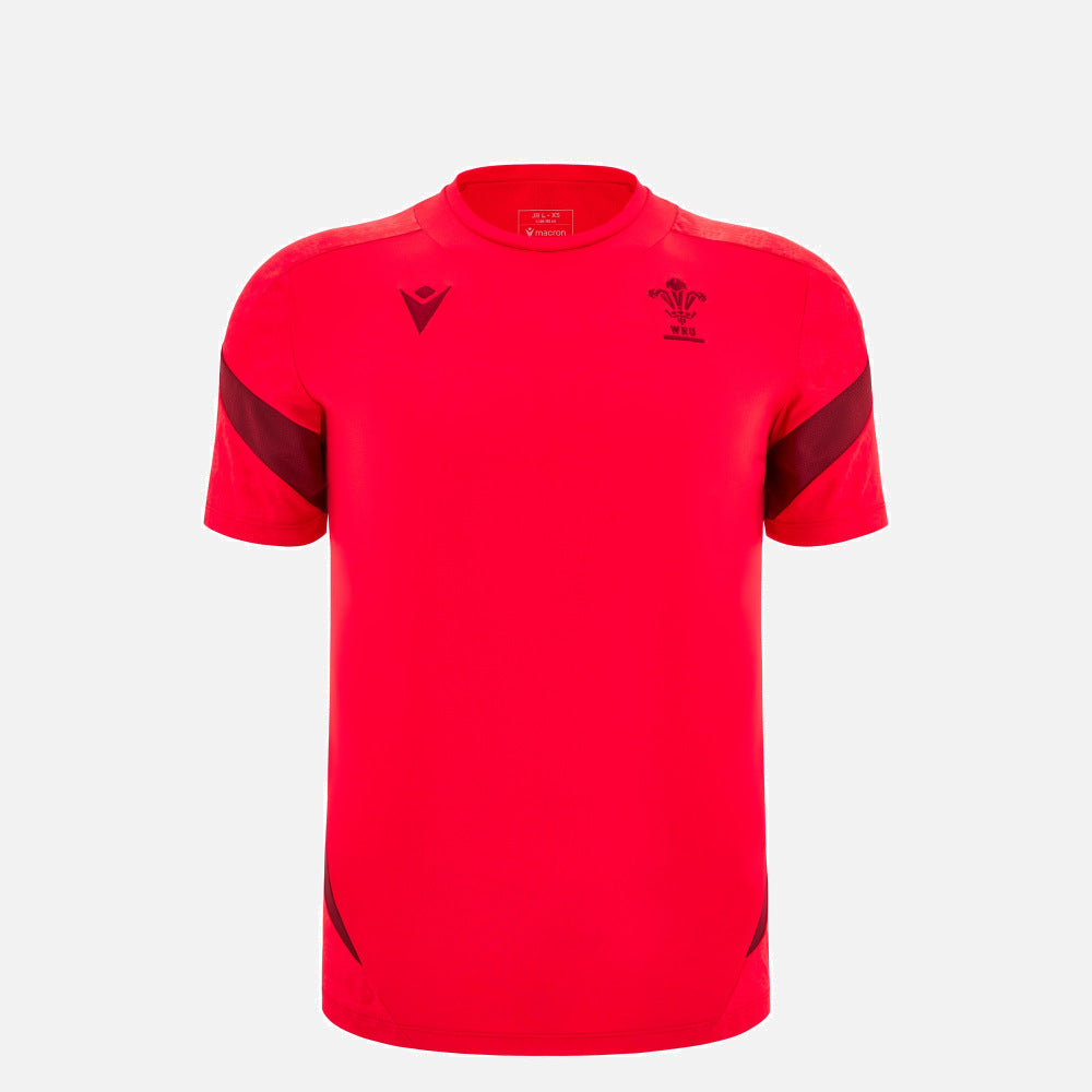 Macron Rugby Wales 2025/26 Training T-shirt Kids Rood
