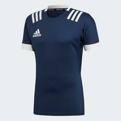 Adidas 3-Stripes Rugbyshirt Heren Navy