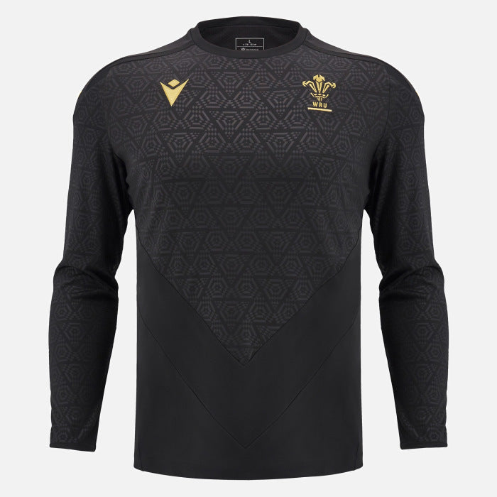 Wales Rugby Lange Mouwen Trainingsshirt Heren