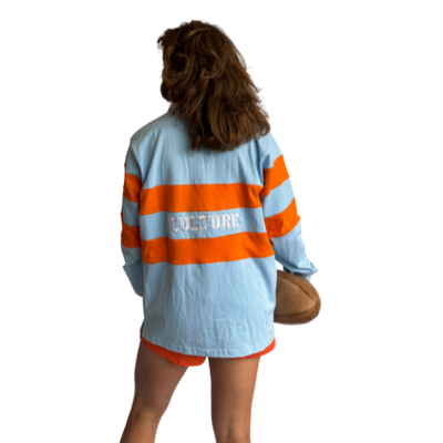Rugby Culture Polo Sky Blue Orange