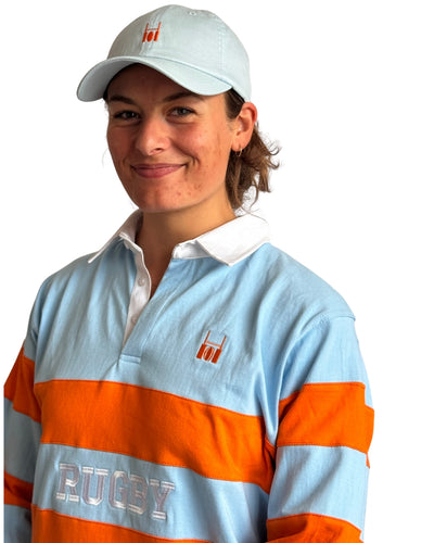 Rugby Culture Polo Sky Blue Orange