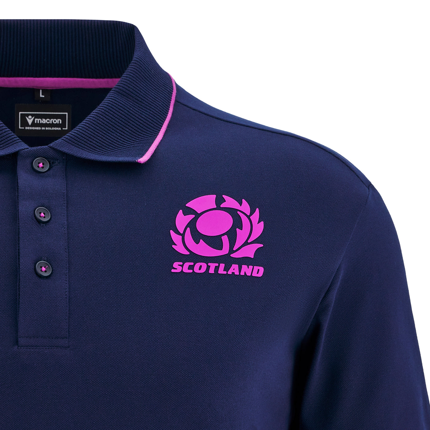 Macron Schotland Rugby 2025/26 Polo Piqué Heren