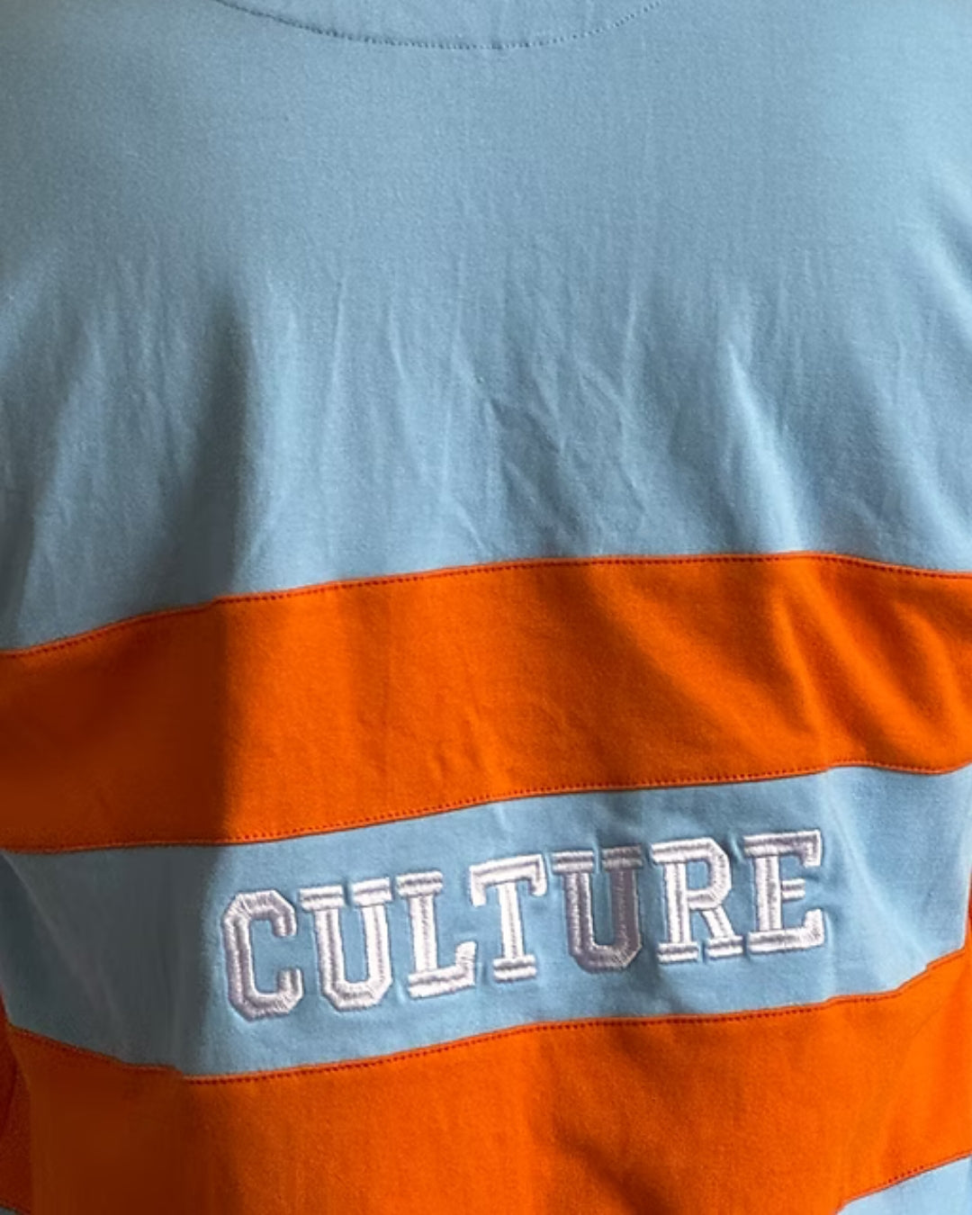 Rugby Culture Polo Sky Blue Orange