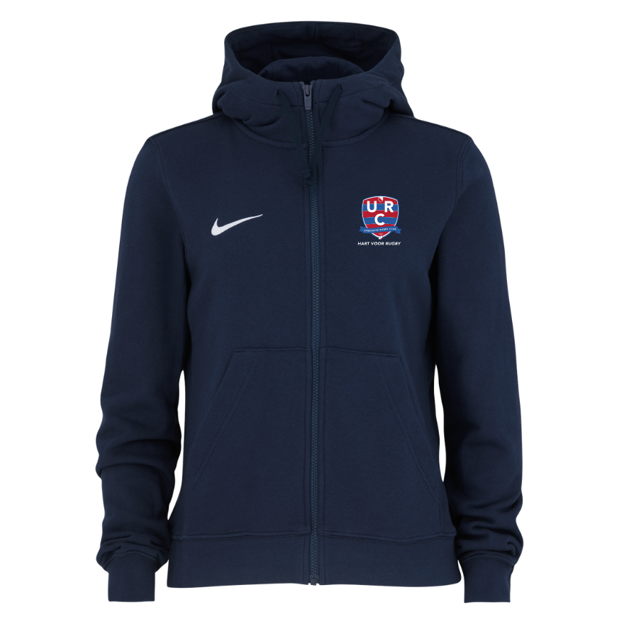 URC Nike Team Club Full Zip Hoodie Ft Dames Navy