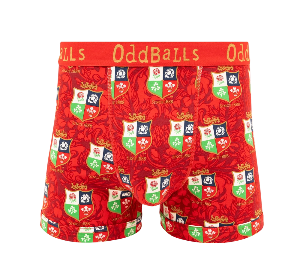 OddBalls British & Irish Lions Heren Boxer Shorts Katoen