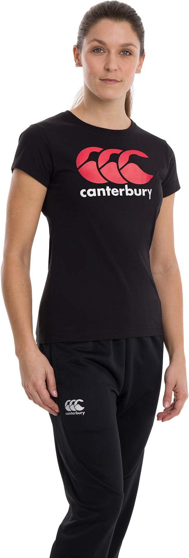 Canterbury Logo Tee Zwart Dames Zwart