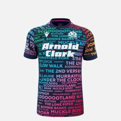 Macron Schotland 2025/26 Words Training Rugby Shirt Kids