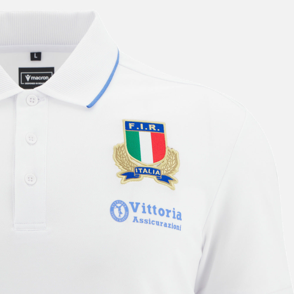 Macron Italië Rugby 2025/26 Polo van Katoen Heren