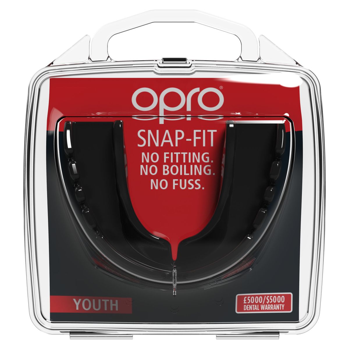 Opro Snap-Fit Mouthguard Junior Zwart