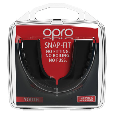 OPRO Snap-Fit Mouthguard Junior Black