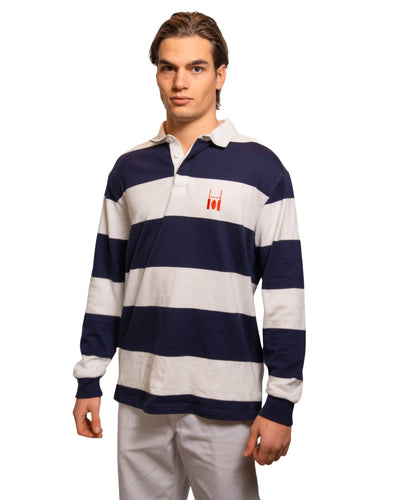 Rugby Culture Polo Navy Blue and White