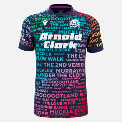 Macron Schotland 2025/26 Words Training Rugby Shirt Heren