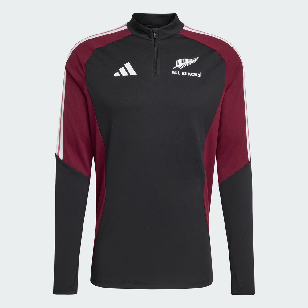 adidas All Blacks Training Top Heren Zwart Maroon