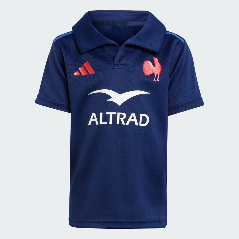 Adidas Frankrijk Rugby Mini-Thuistenue Kids