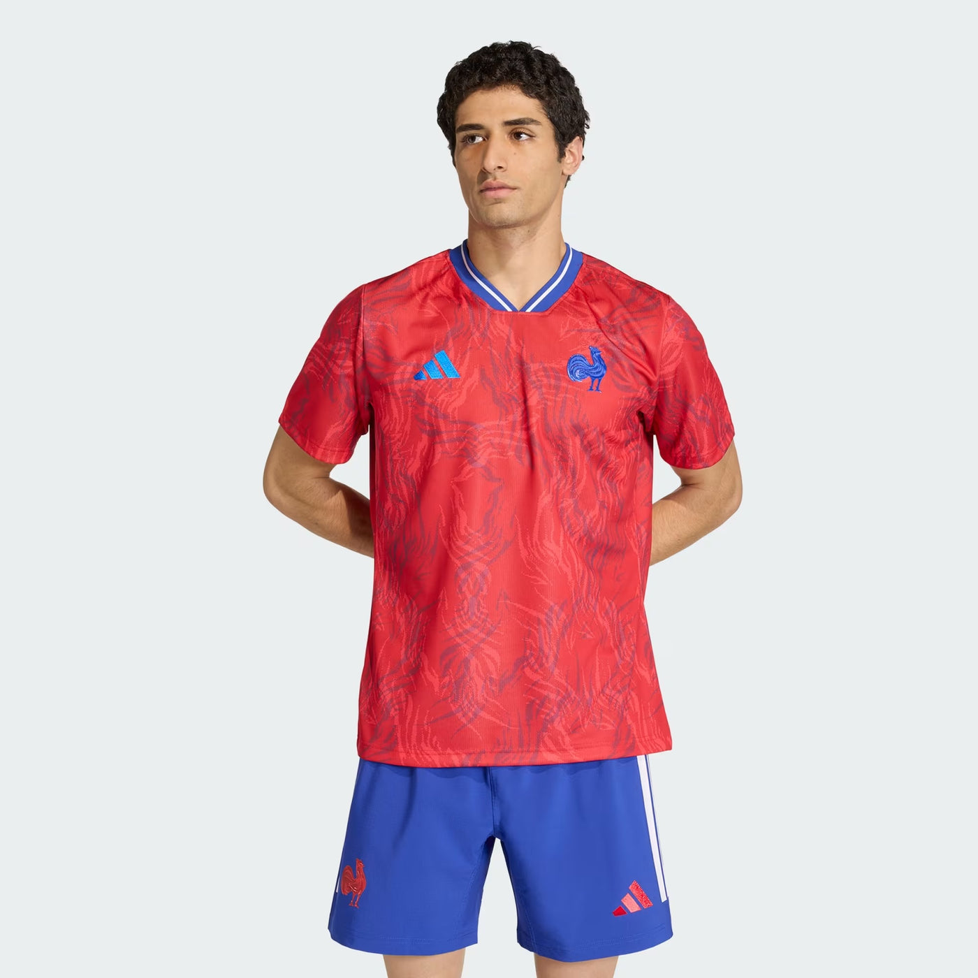 Adidas Frankrijk Rugby Prematch Shirt Heren