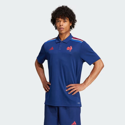 Adidas Frankrijk Rugby Thuis Supporter Poloshirt Heren
