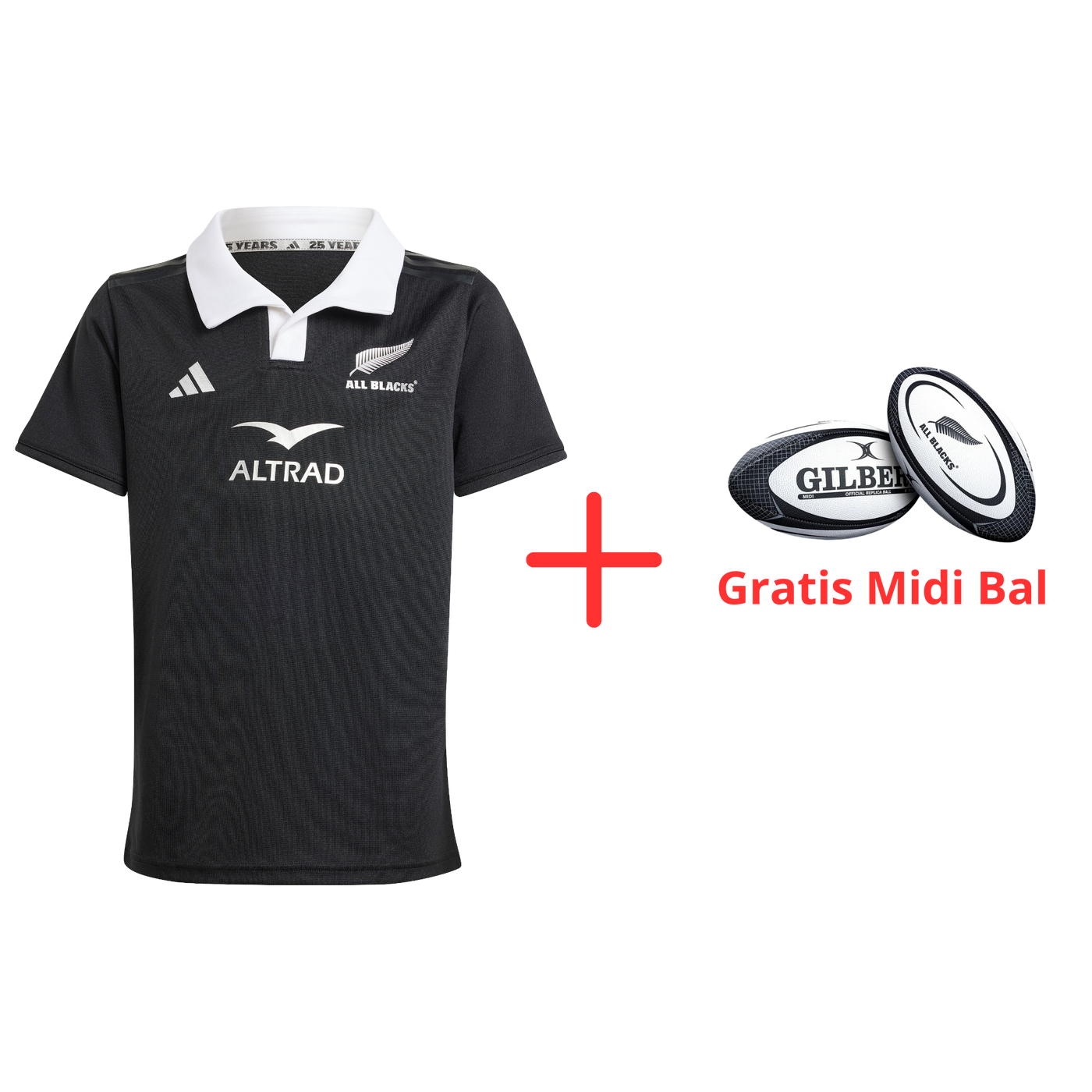 All Blacks Rugby Thuisshirt Kids (+gratis rugby bal)