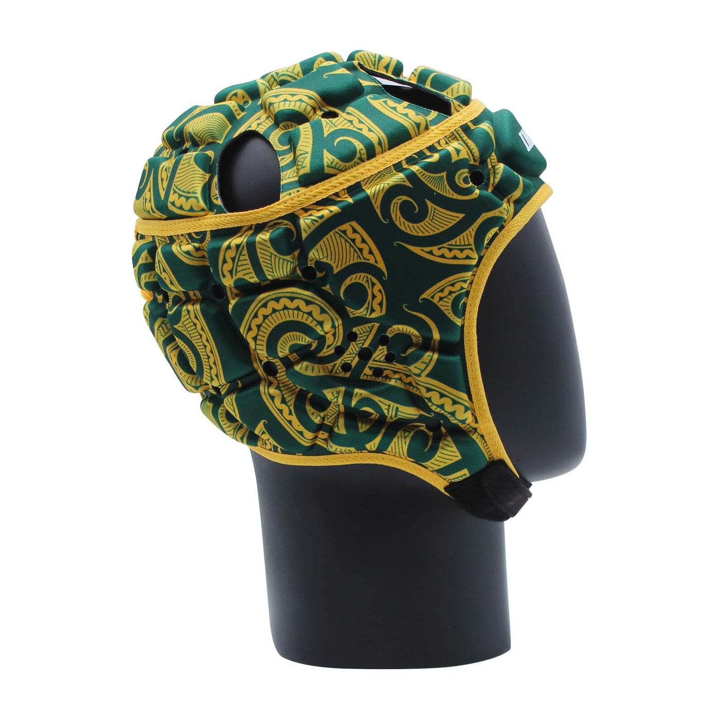 Impact Rugby Tribal Green/Gold Scrumcap