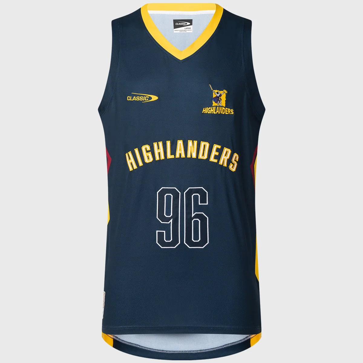 Classic Highlanders Super Rugby Basketbal Jersey Navy 2025