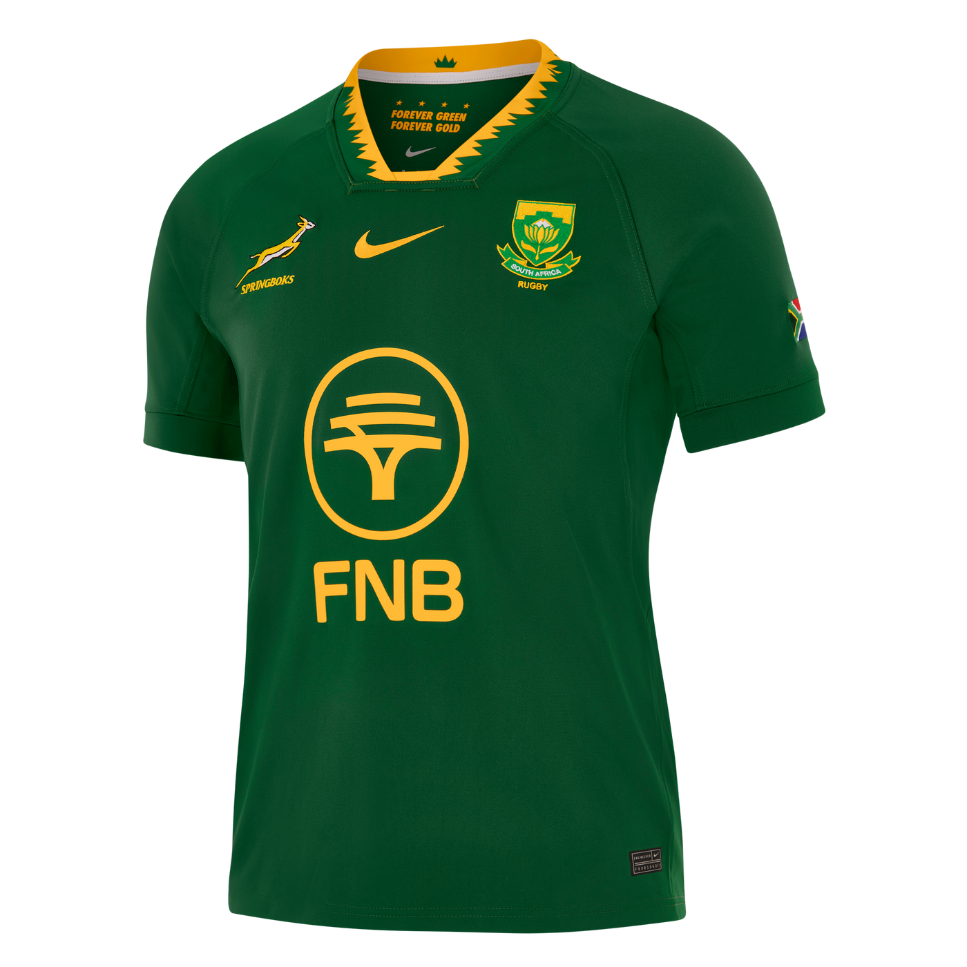 Nike Springboks Heren Stadium Rugby Shirt Home Gorge Green