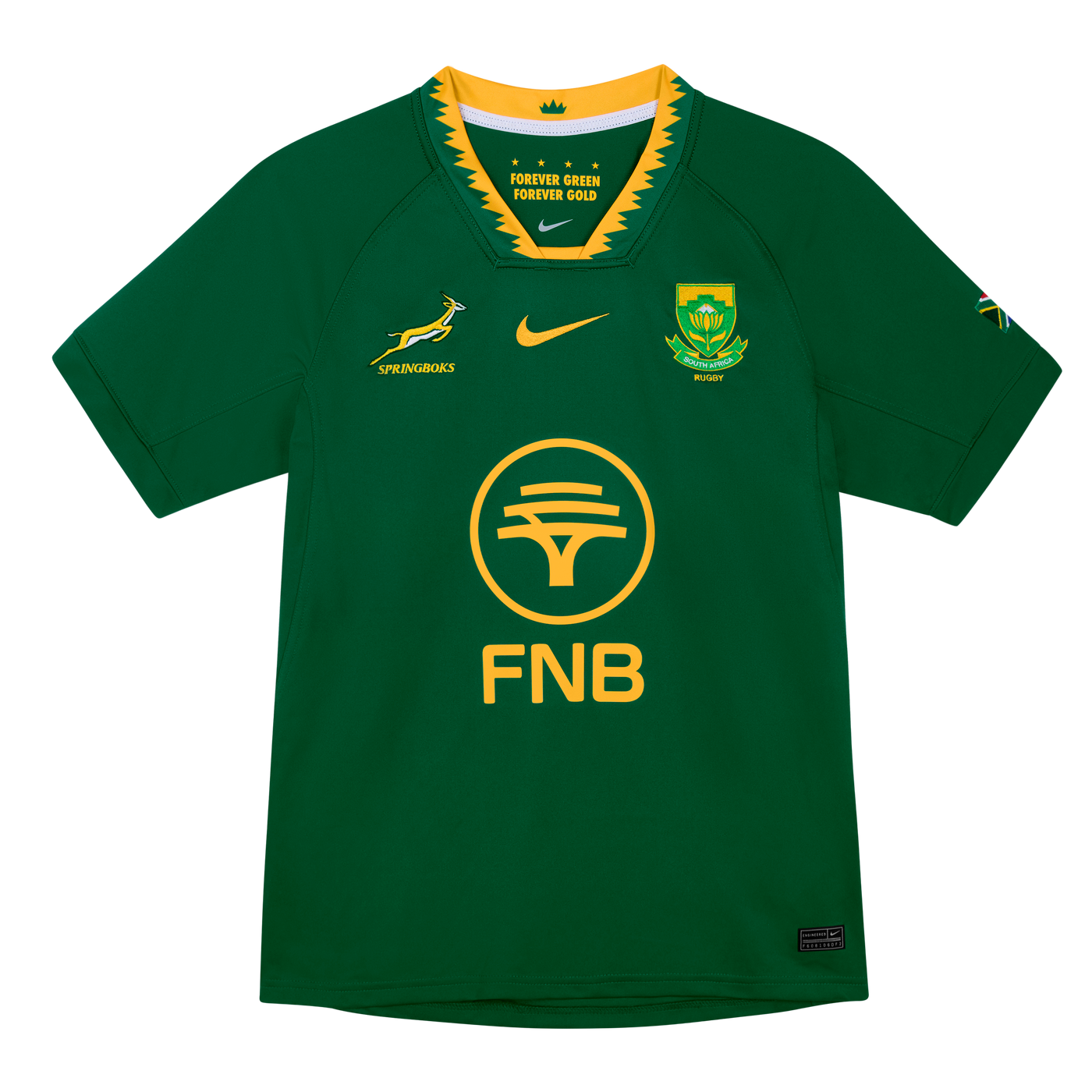 Nike Springboks Heren Stadium Rugby Shirt Home Gorge Green