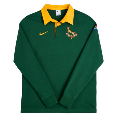 Nike Springboks Heren Longsleeve Rugbyshirt Home Gorge Green