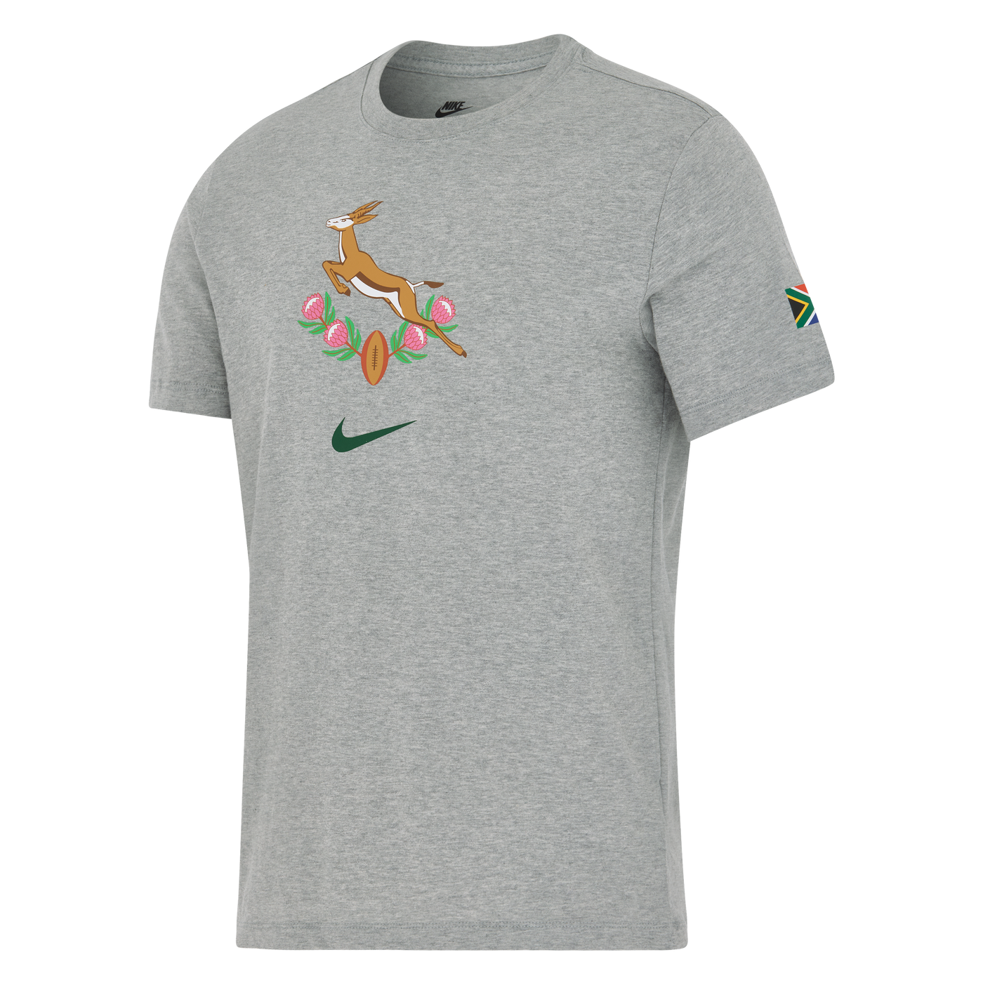 Nike Springboks Heren Heritage Graphic T-Shirt Donkergrijs