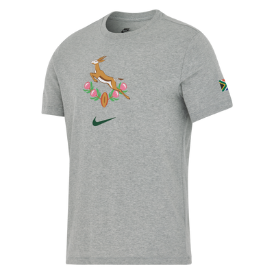Nike Springboks Heren Heritage Graphic T-Shirt Donkergrijs