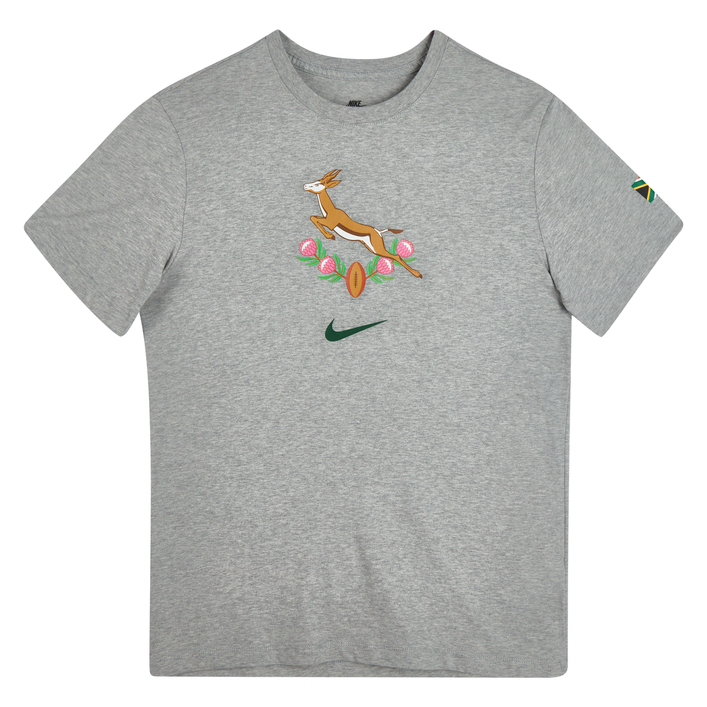 Nike Springboks Heren Heritage Graphic T-Shirt Donkergrijs