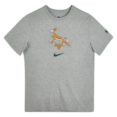 Nike Springboks Heren Heritage Graphic T-Shirt Donkergrijs