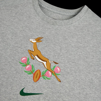 Nike Springboks Heren Heritage Graphic T-Shirt Donkergrijs