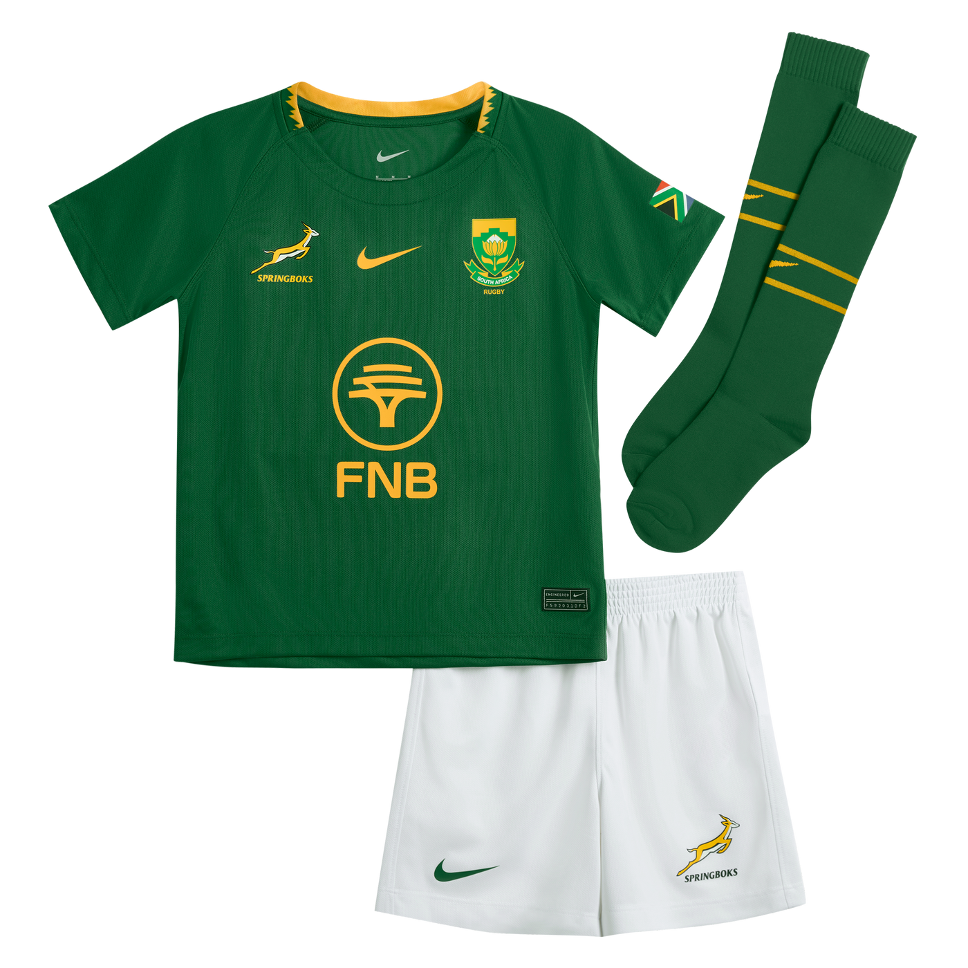 Nike Springboks Little Kids Stadium Home Kit Gorge Green