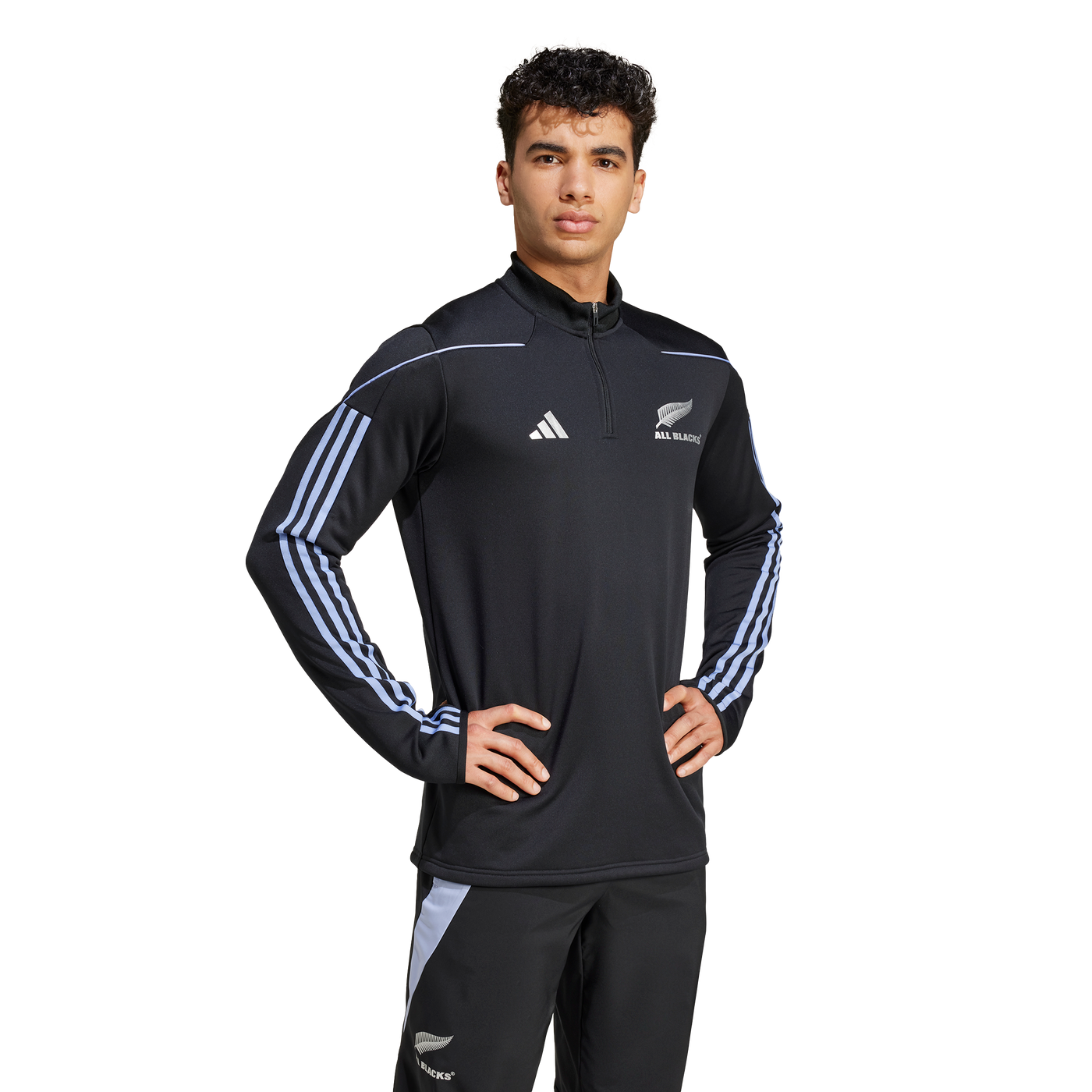 All Blacks Rugby LS Fleece Top Heren Blue Spark