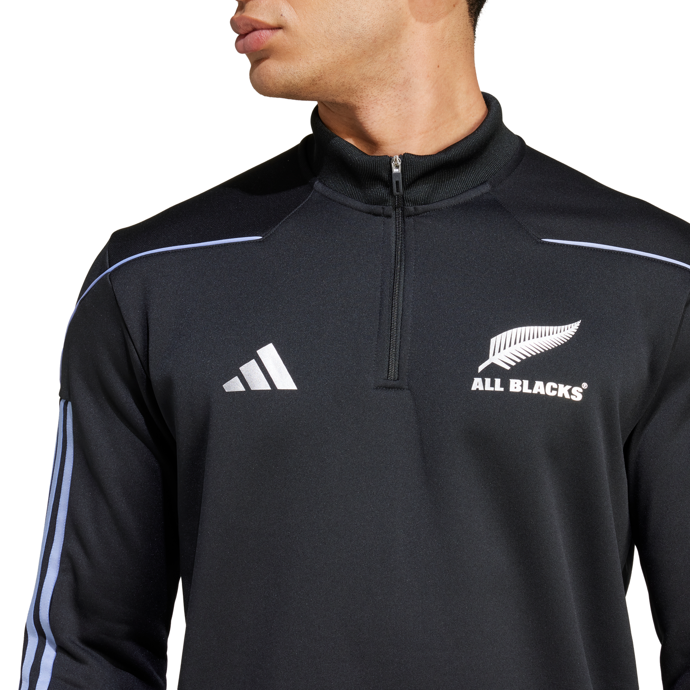 All Blacks Rugby LS Fleece Top Heren Blue Spark