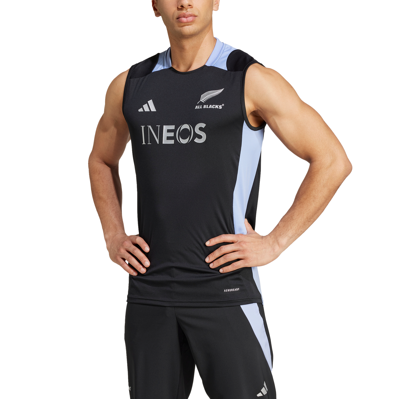 All Blacks Rugby AEROREADY Singlet Heren