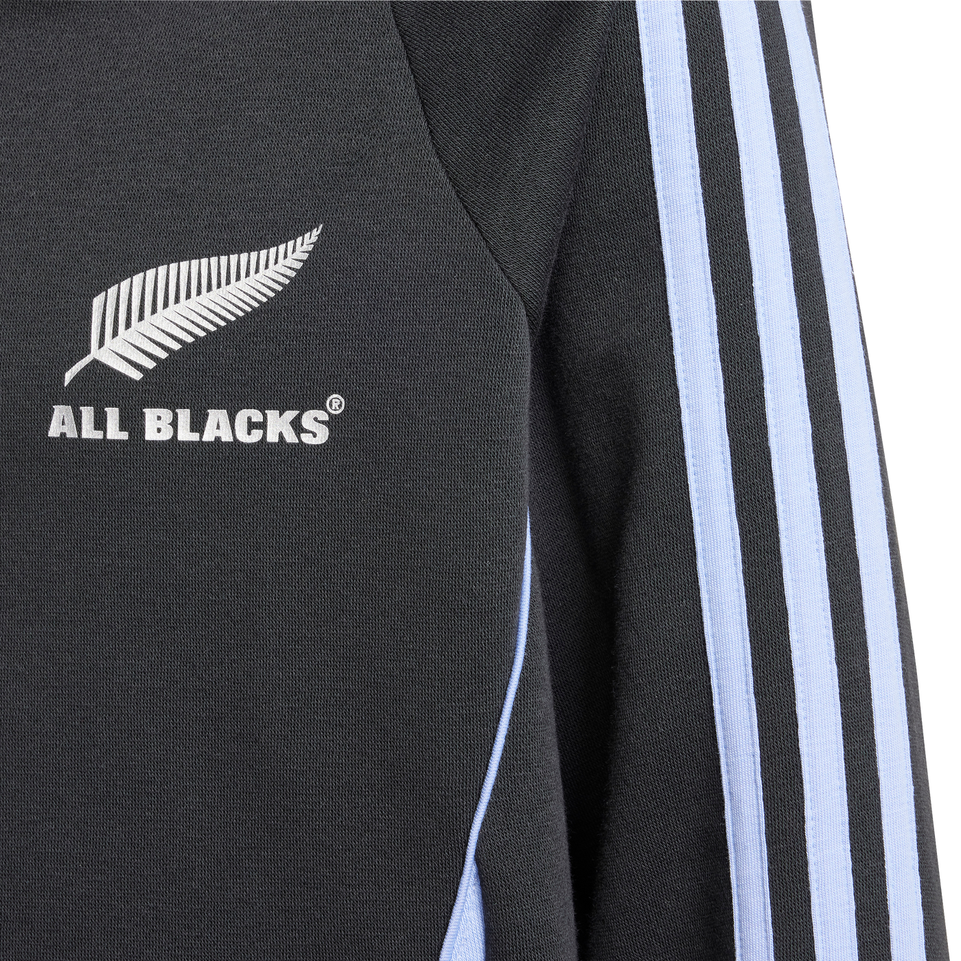 Adidas All Blacks Rugby Hoodie Kids Blue Spark